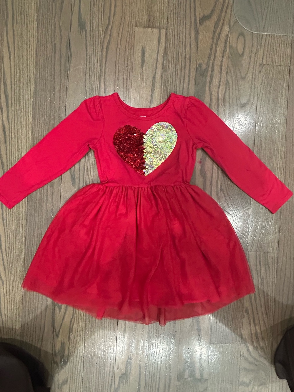Carter’s Girls Holiday Dress Size 4 Red Long Sleeve